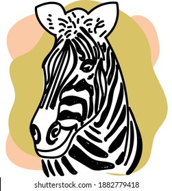 lineas lindas vectoriales de zebra ilustración para editorial y comercial