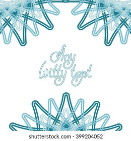 Cute  line border frame isolated on white (transparent) background. Space can be used for invitations, promotional poster or greeting cards text. Vector illustration eps