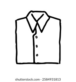 Cute line drawing illustration of a gentleman's shirt