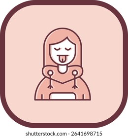 Cute Line vector Icon Design