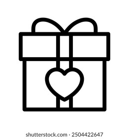 Cute lineart love heart theme icon vector