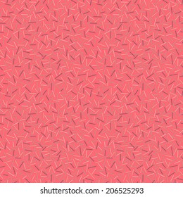 Cute lines and polka dots texture. Seamless pattern on a red backdrop.