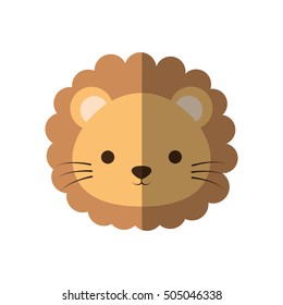 cute lion animal isolated icon vector illustration design