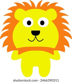 Cute lion animal vector image or clipart for background or project