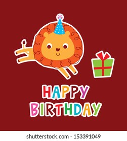 cute lion birthday