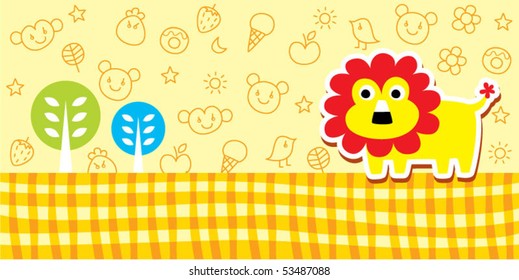 cute lion bookmark