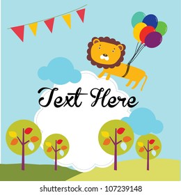 cute lion card