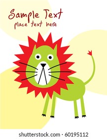 cute lion card