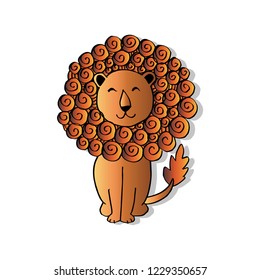 Cute lion cartoon 