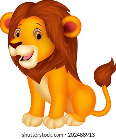 Cute lion cartoon