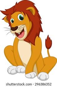 cute lion cartoon