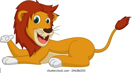 cute lion cartoon