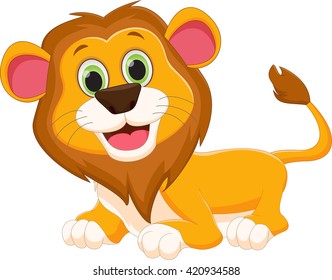 cute lion cartoon