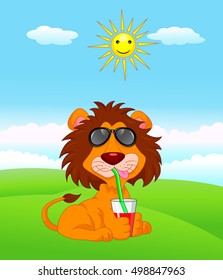 cute lion cartoon