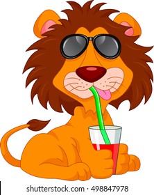 cute lion cartoon