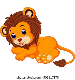 Cute lion cartoon