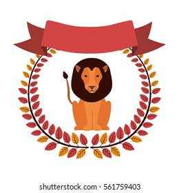 Cute lion cartoon