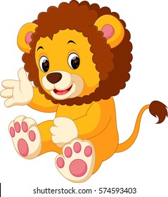 cute lion cartoon