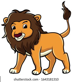 Cute Lion Cartoon Animal Illustration