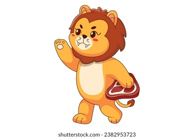 Cute Lion Cartoon Character Design