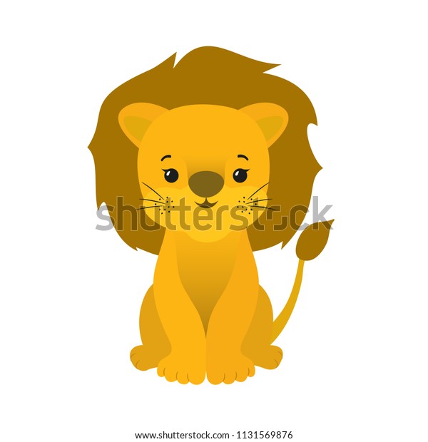 Image Vectorielle De Stock De Cute Lion Cartoon Character