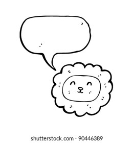caricatura de un lindo león