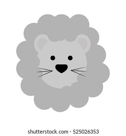Cute lion cartoon icon vector illustration graphic design