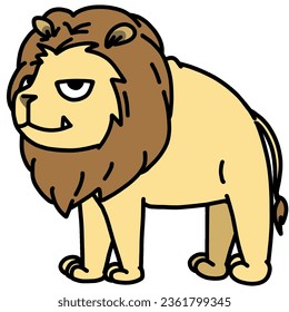 cute lion cartoon transparent background vector illustration