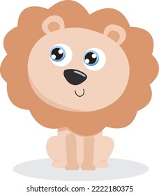 imagen vectorial de una tira de león lindo sobre fondo blanco