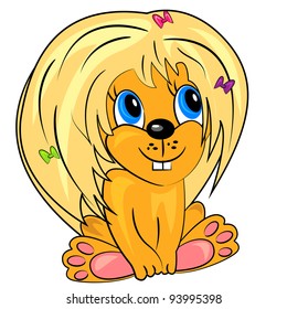 cute lion. cartoon wild animal