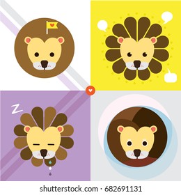 Cute lion character