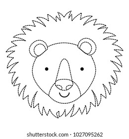 cute lion character icon