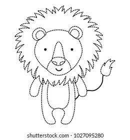 cute lion character icon