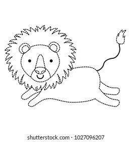 cute lion character icon