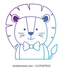 cute lion character icon
