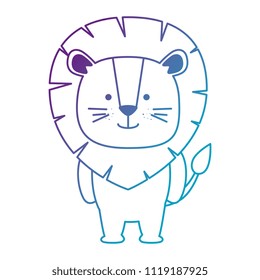 cute lion character icon