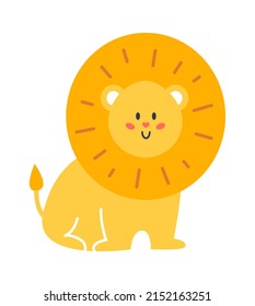 Cute Lion Childish Design. Vector illustration