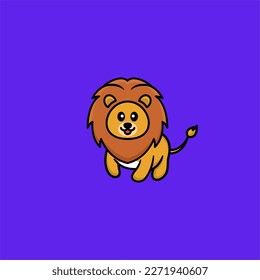 CUTE LION CONCEPT LOGO DESIGN