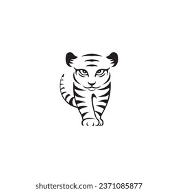 cute lion cub vector logo