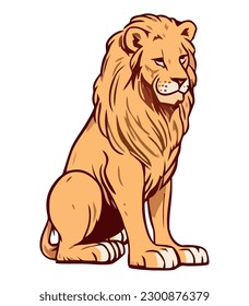 Cute Lion design illustration over white