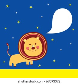 cute lion doodle