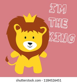Cute lion doodle, vector  ilustrasion