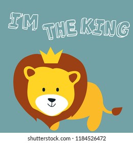 Cute lion doodle, vector  ilustrasion
