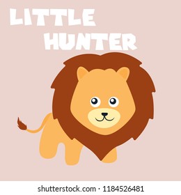 Cute lion doodle, vector  ilustrasion