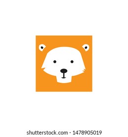 Cute Lion Face Emoticon Emoji Expression Illustration logo