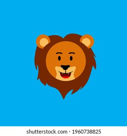 cute lion face vector illustration