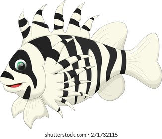 cute lion fish cartoon