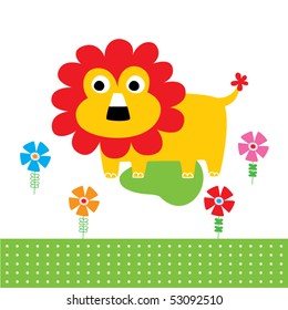 cute lion garden