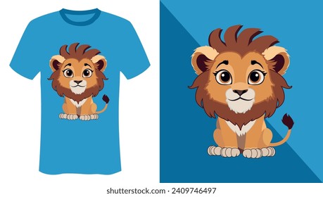 Cute Lion Graphic T-Shirts Design-Custom T-shirt Design
