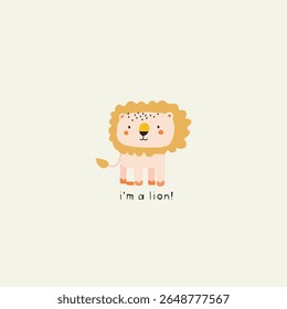 CUTE LION GRAPHICS FOR KIDSWEAR
